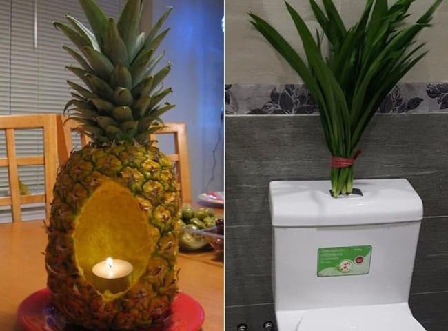 Quả dứa hay l&aacute; dứa l&agrave;m c&aacute;ch khử m&ugrave;i nh&agrave; vệ sinh đơn giản, tiết kiệm