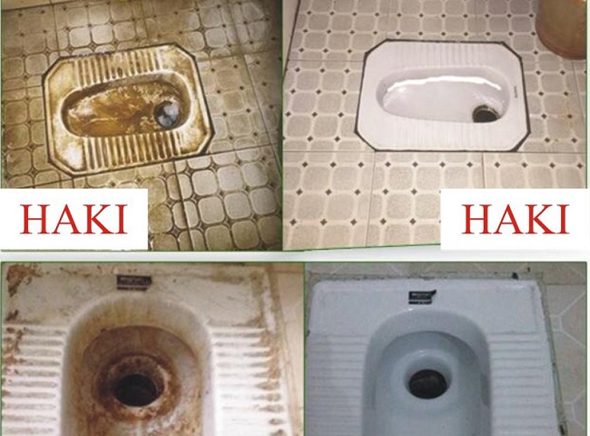 Nh&agrave; tắm trước v&agrave; sau khi tẩy ố v&agrave;ng.