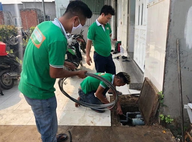 Th&ocirc;ng cống nghẹt huyện Cần Giờ Bảo An