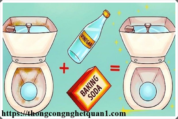 vệ sinh bồn cầu bằng baking soda