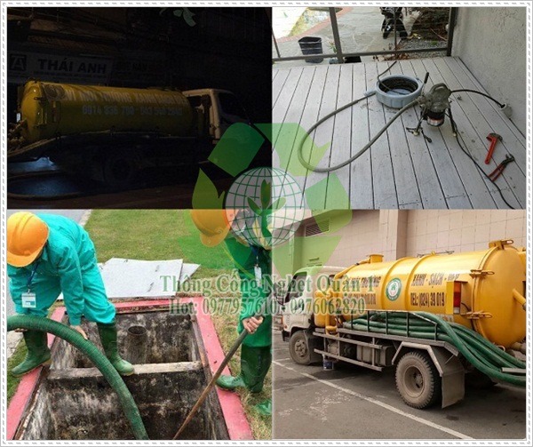 Hút bể phốt tại Lương Yên.